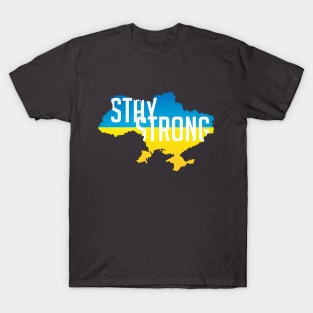 Ukraine map Stay Strong T-Shirt